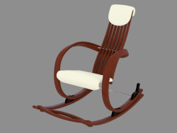 Chaise à bascule avec revêtement en cuir