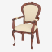 3d model Dining chair with armrests (dark) BN8810 - preview