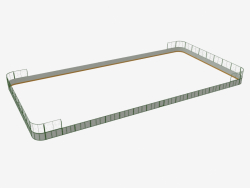 Cancha de hockey (plástico, neto detrás del objetivo 40x20) (7933)