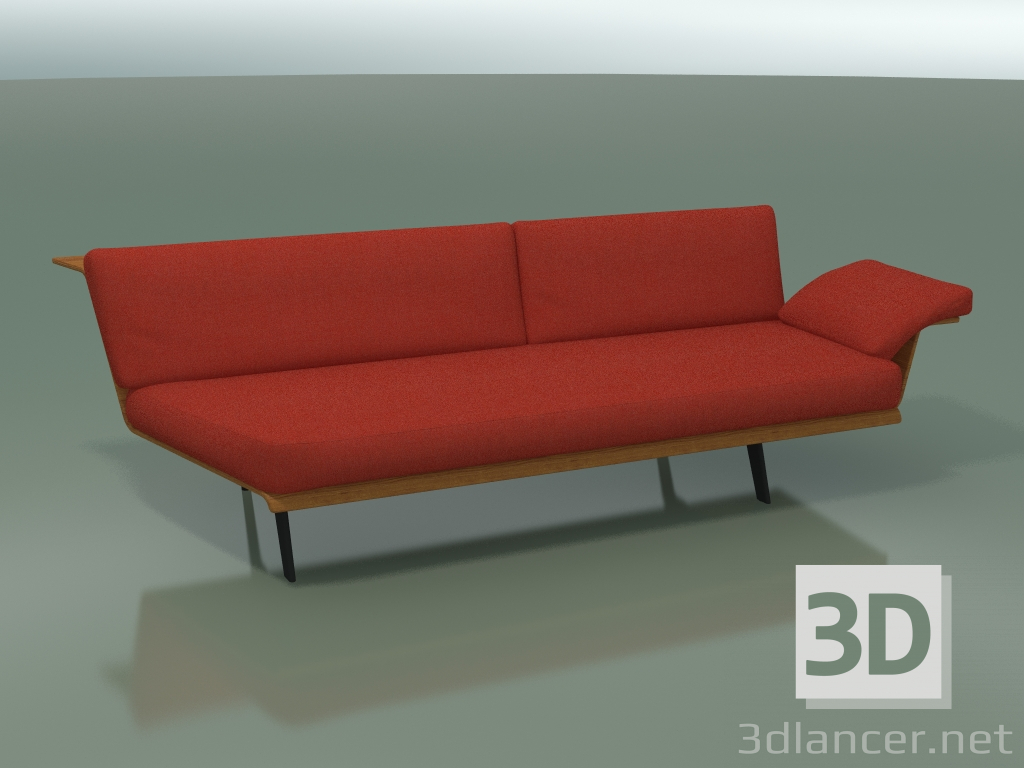 3d модель Модуль кутовий двомісний Lounge 4411 (135 ° правий, Teak effect) – превью