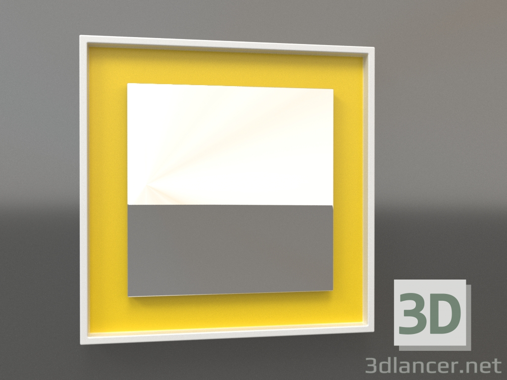 modèle 3D Miroir ZL 18 (400x400, blanc, jaune lumineux) - preview