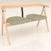 3d model Upholstered bench Ava (light) - preview