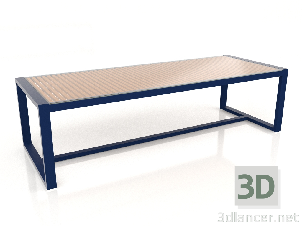 modèle 3D Table à manger avec plateau en verre 268 (Bleu nuit) - preview