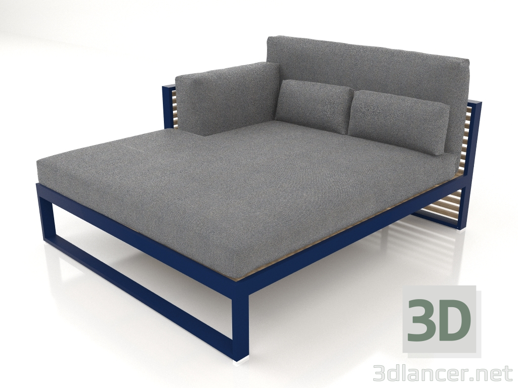 modello 3D Divano componibile XL, sezione 2 sinistra, schienale alto (Blu notte) - anteprima