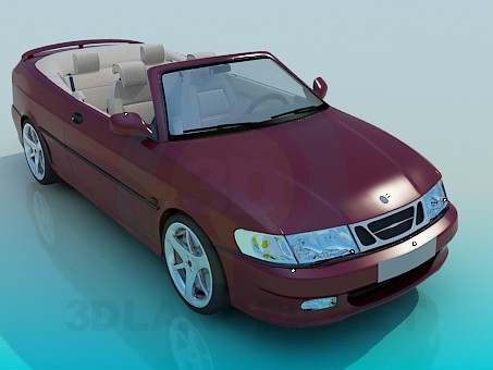 3d model SAAB Cabrio - vista previa