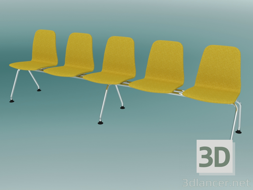 3d model Banco de cinco plazas (K41L5) - vista previa