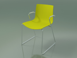 Silla 0287 (sobre rieles con reposabrazos, polipropileno PO00118)