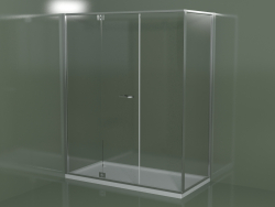 Cabine de douche sans cadre RM + RG avec porte battante