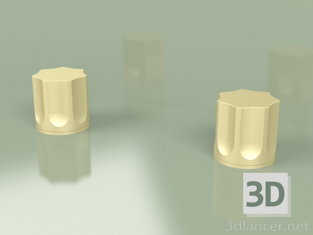 3d model Juego de 2 válvulas mezcladoras de corte en obra Ø 43 mm (17 52 V, OC) - vista previa