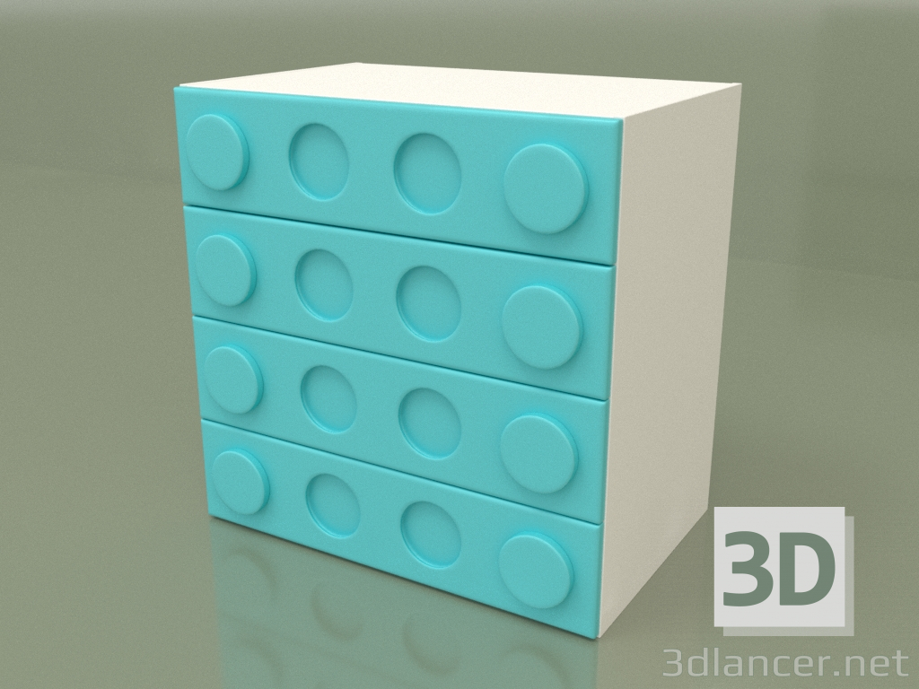 3D Modell Kommode (Aqua) - Vorschau