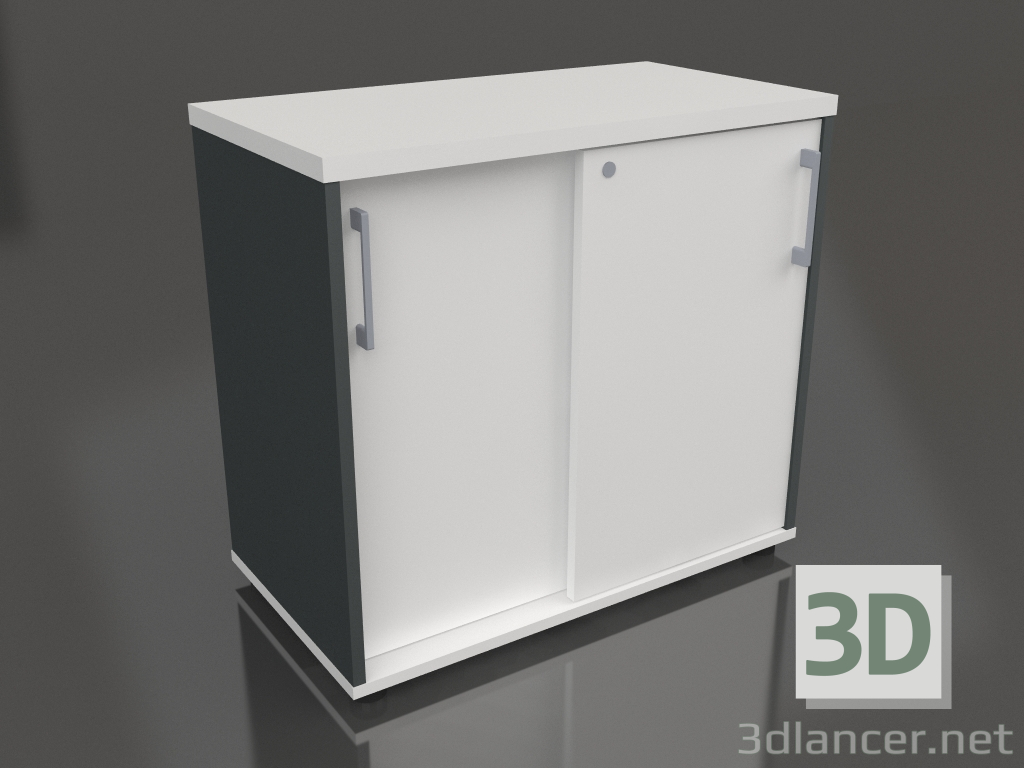 modello 3D Armadio con ante scorrevoli Standard A2P04 (800x432x740) - anteprima