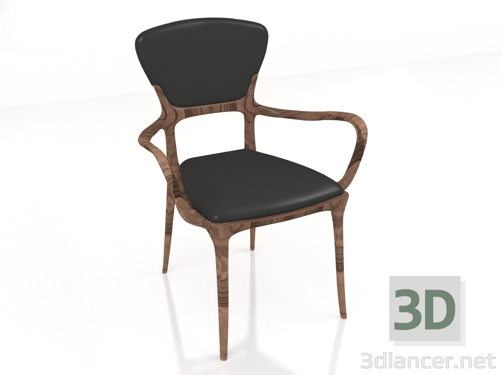 modèle 3D Chaise avec accoudoirs Teresa - preview