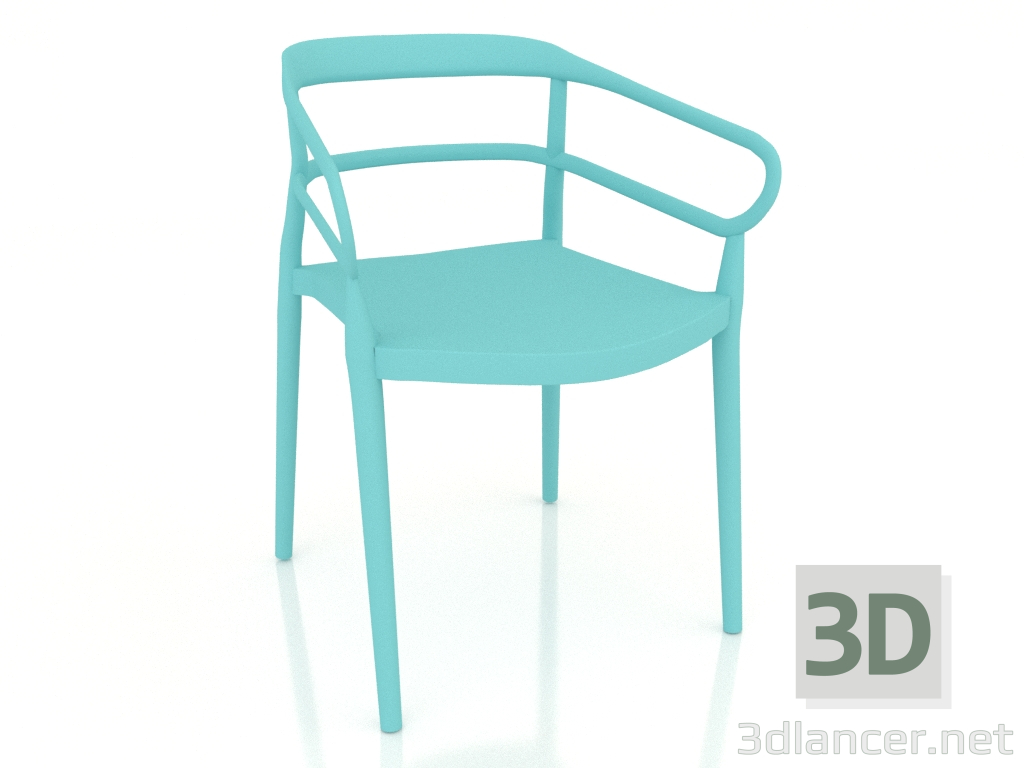 modello 3D Sedia BIKINI (281-APP onda blu) - anteprima