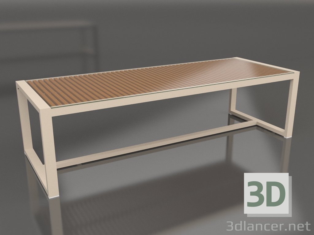 3d model Mesa de comedor con tapa de cristal 268 (Arena) - vista previa