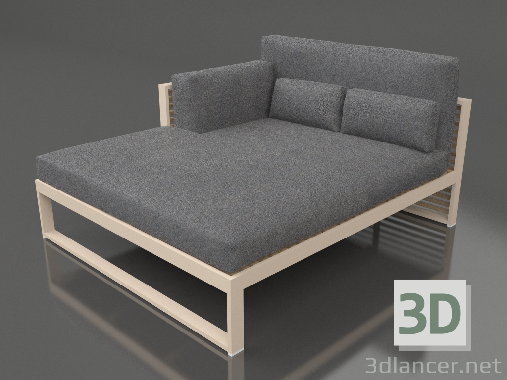 3D Modell XL-Modulsofa, Abschnitt 2 links, hohe Rückenlehne (Sand) - Vorschau