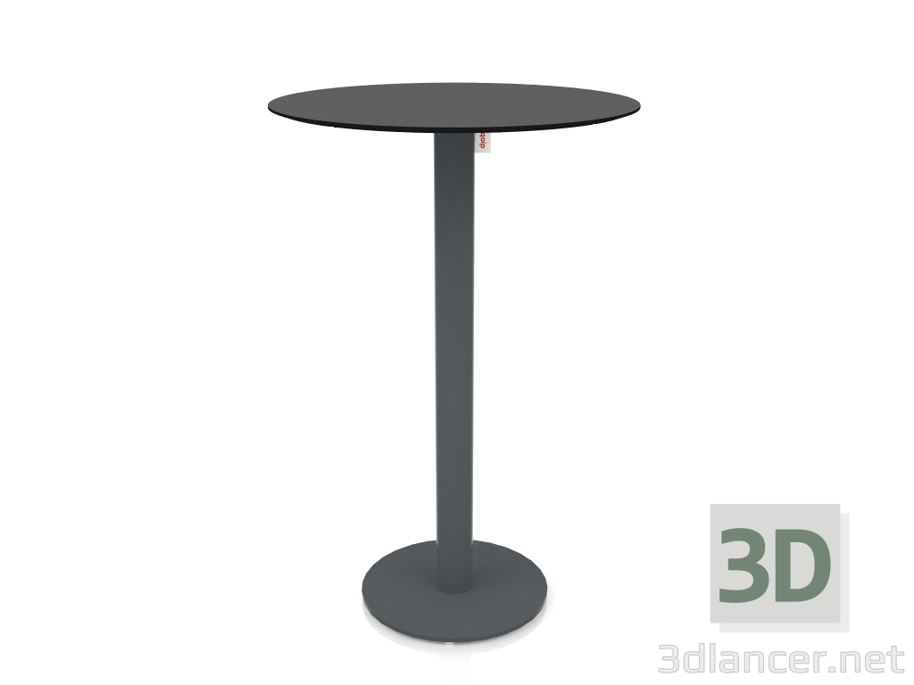 modèle 3D Table de bar sur pied colonne Ø70 (Anthracite) - preview