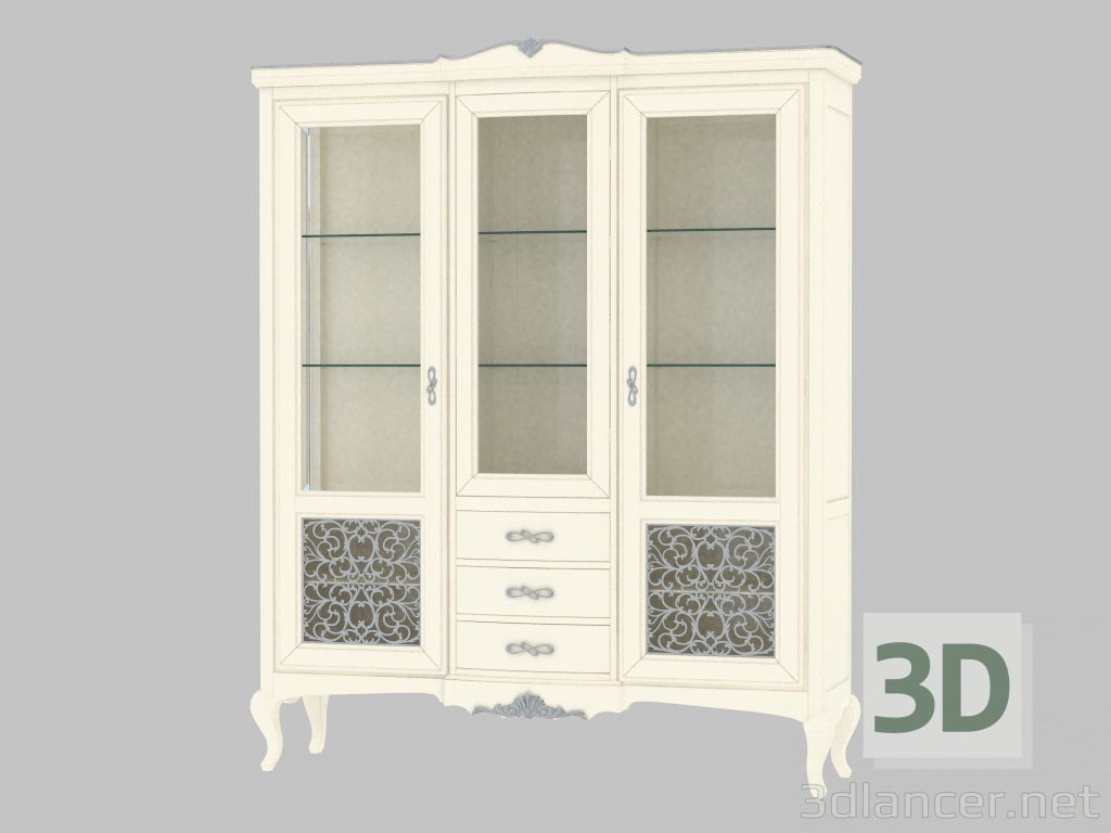 3d model Escaparate 3 puertas (488H C) - vista previa