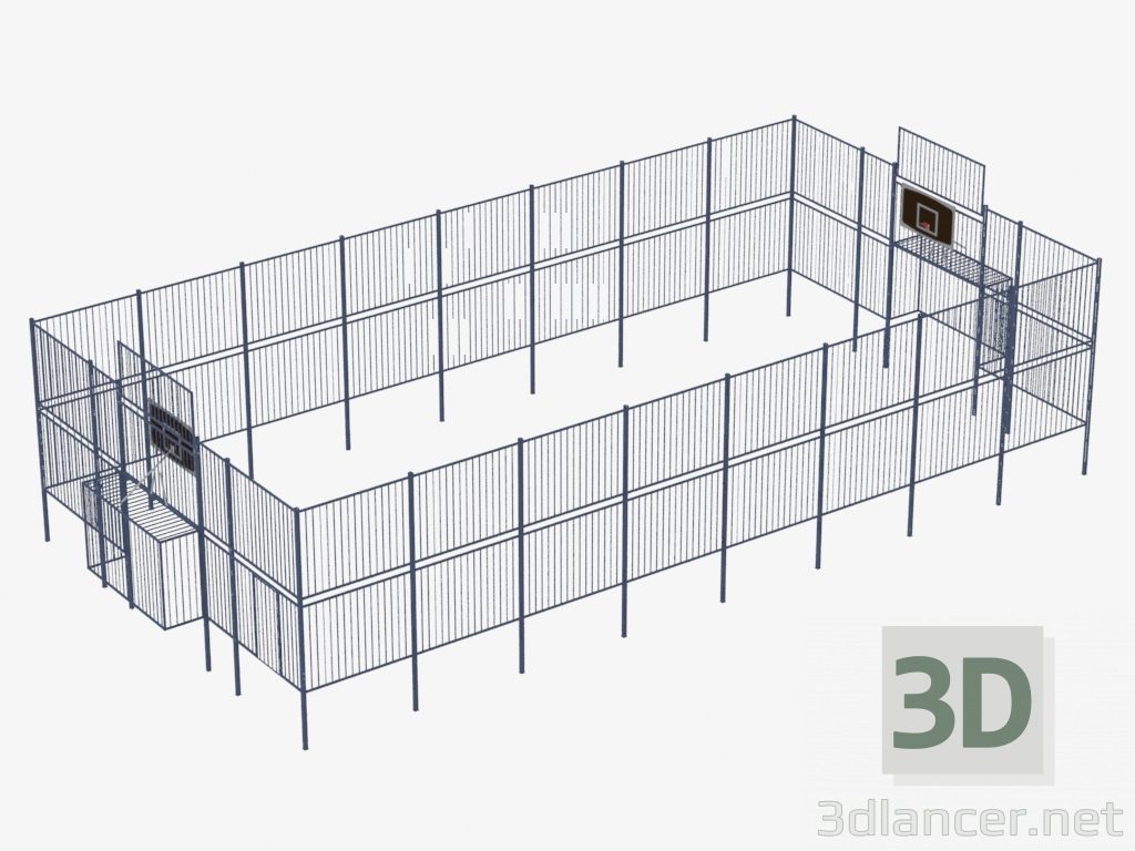 3d модель Огорожу спортивного майданчика (21,7 × 10,4) (7939) – превью