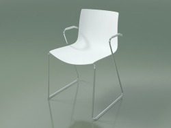 Silla 0287 (sobre rieles con reposabrazos, polipropileno PO00101)