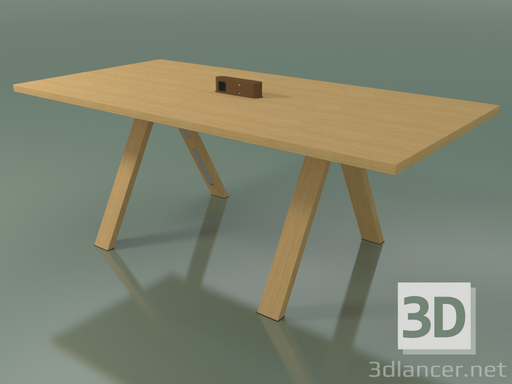 3D modeli Ofis çalışma tablalı masa 5033 (H 74-200 x 98 cm, doğal meşe, kompozisyon 1) - önizleme