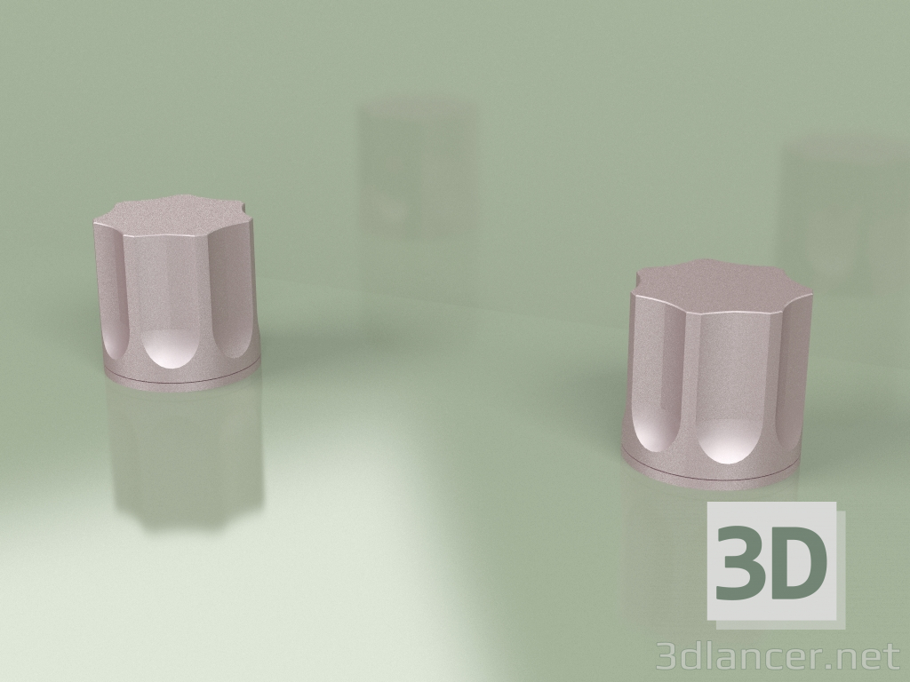 3d model Set of 2 on-site mixing valves Ø 43 mm (17 52 V, OR) - preview