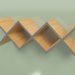 3D Modell Woo Shelf Wohnzimmer Langes Regal (Dunkelgrau) - Vorschau