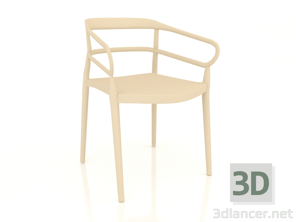 3d model Chair BIKINI (281-APP beige) - preview