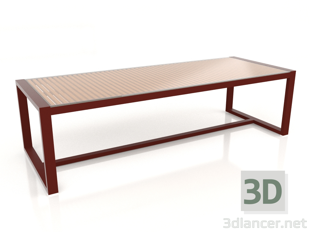 3d model Mesa de comedor con tapa de cristal 268 (Rojo vino) - vista previa