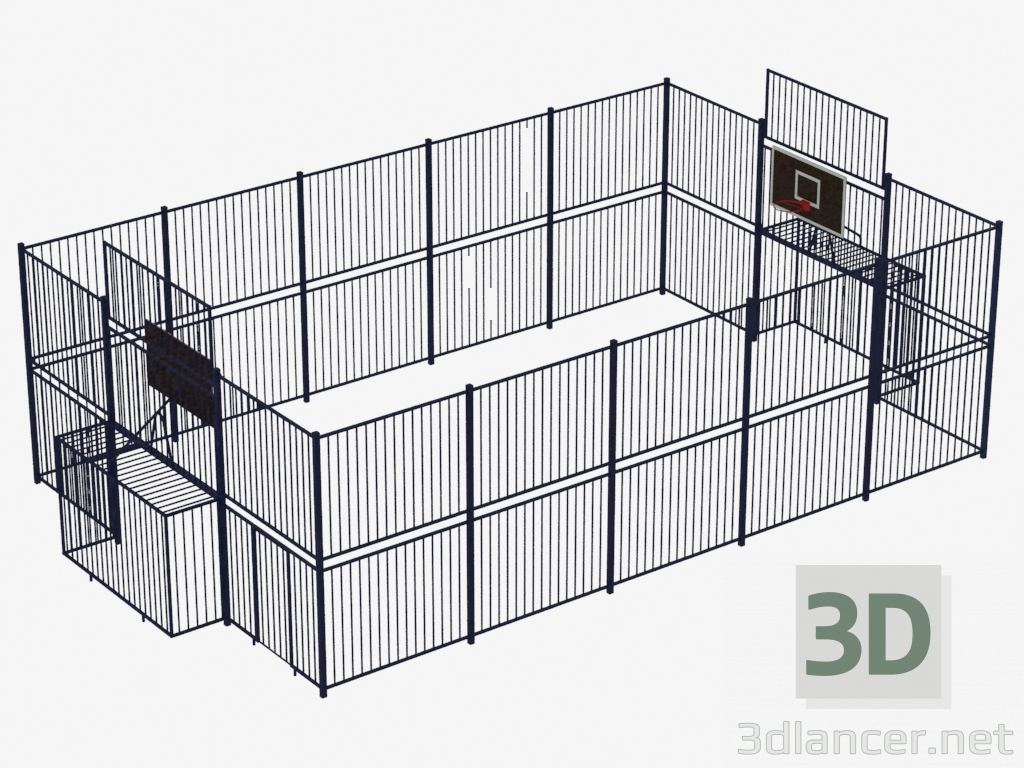 3D Modell Sportplatzzäune (14 × 8) (7939) - Vorschau