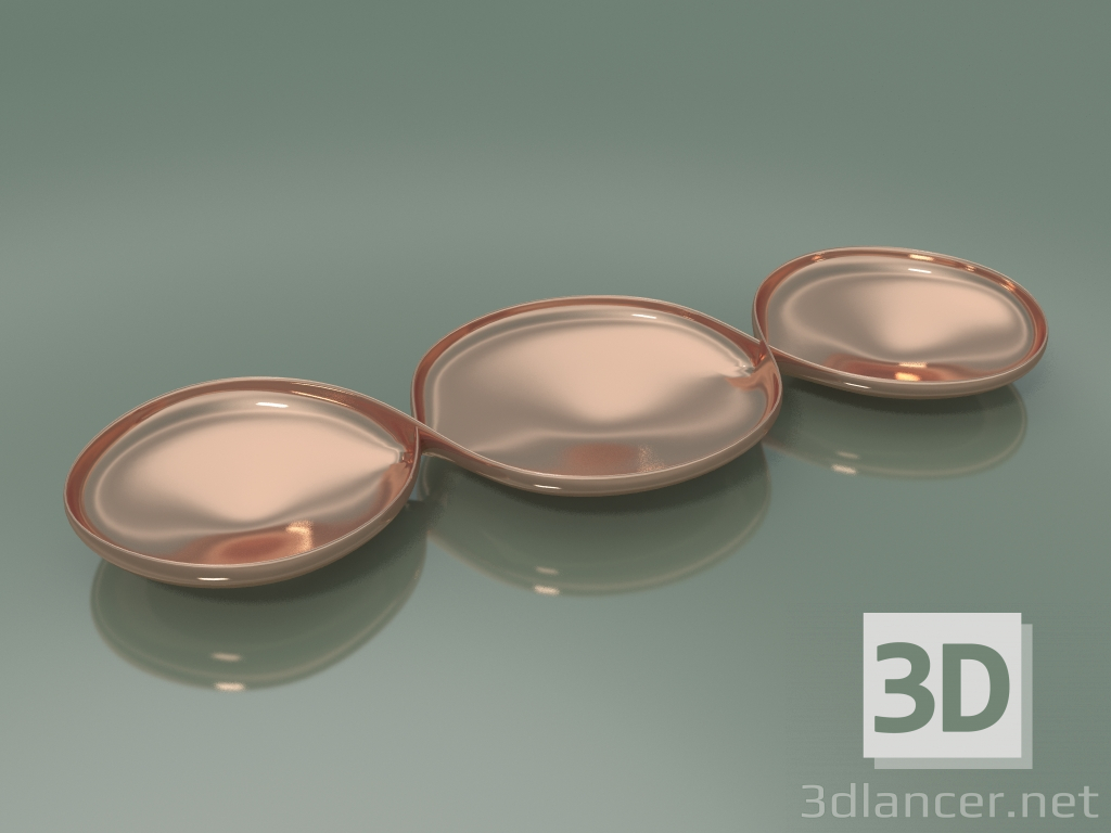 3d model Bowl Salsiera (Pink Gold) - preview