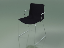 Chaise 0287 (sur rails avec accoudoirs, polypropylène PO00109)