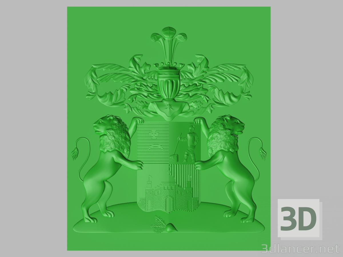 Escudo de armas de caballero 3D modelo Compro - render