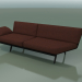 3d model Módulo angular doble Lounge 4412 (135 ° izquierda, negro) - vista previa