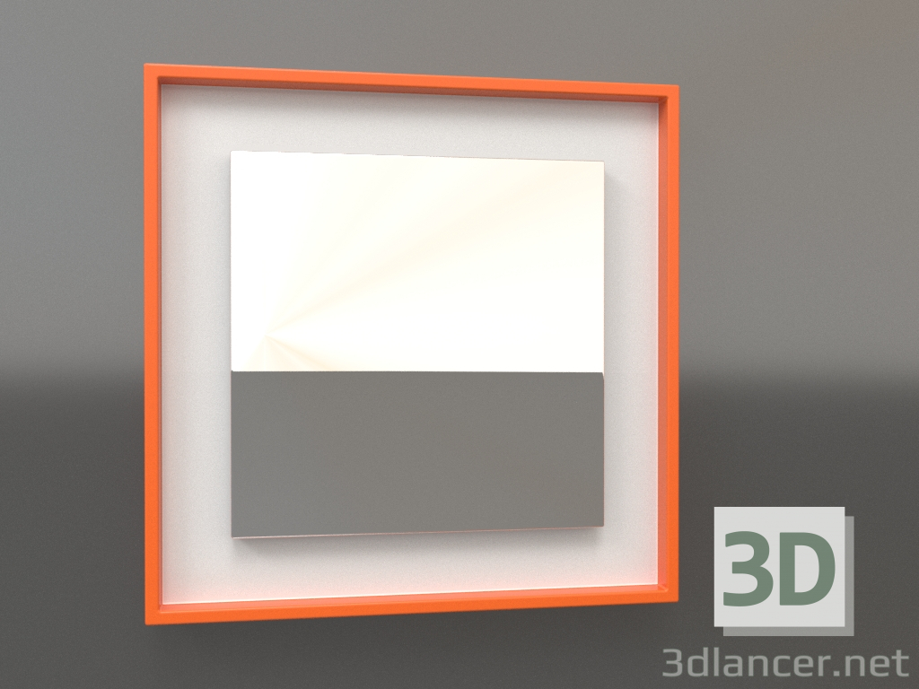 3d model Mirror ZL 18 (400x400, luminous bright orange, white) - preview