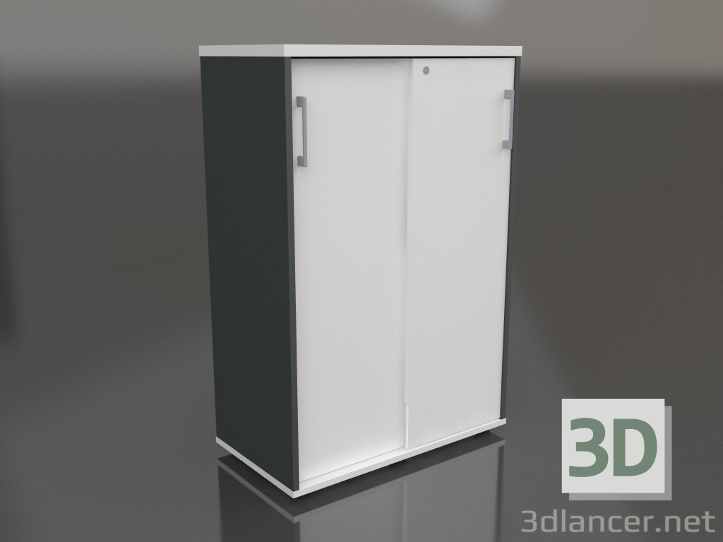 3d model Armario con puertas correderas Standard MEA3P04 (800x432x1189) - vista previa