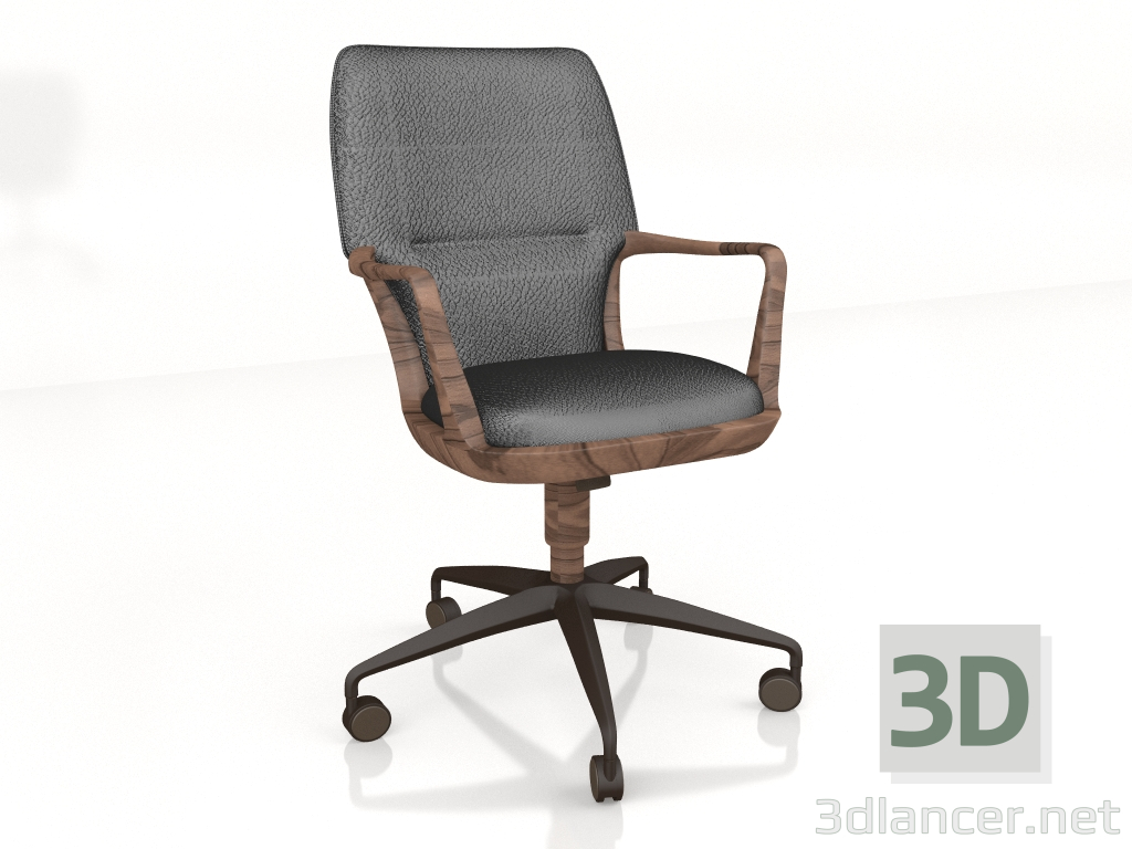 modello 3D Sedia da ufficio Vossia bassa - anteprima