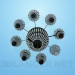 3d model Elegant crystal chandelier - preview