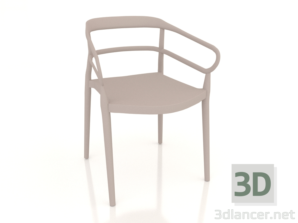 3d model Chair BIKINI (281-APP warm slate) - preview