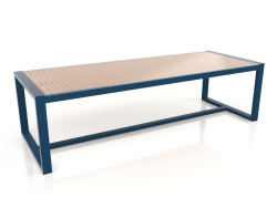 Dining table with glass top 268 (Grey blue)