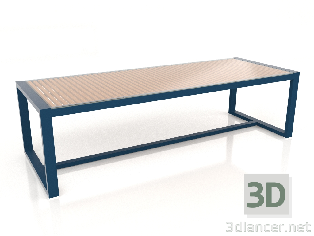 modello 3D Tavolo da pranzo con piano in vetro 268 (Grigio blu) - anteprima