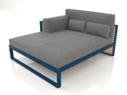 Sofá modular XL, seção 2 esquerda, encosto alto (cinza azul)