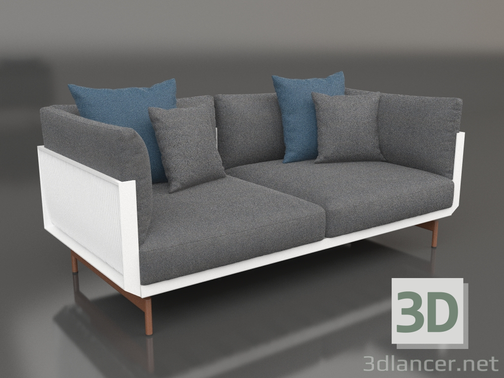 3D Modell Sofa für 2 (Weiß) - Vorschau