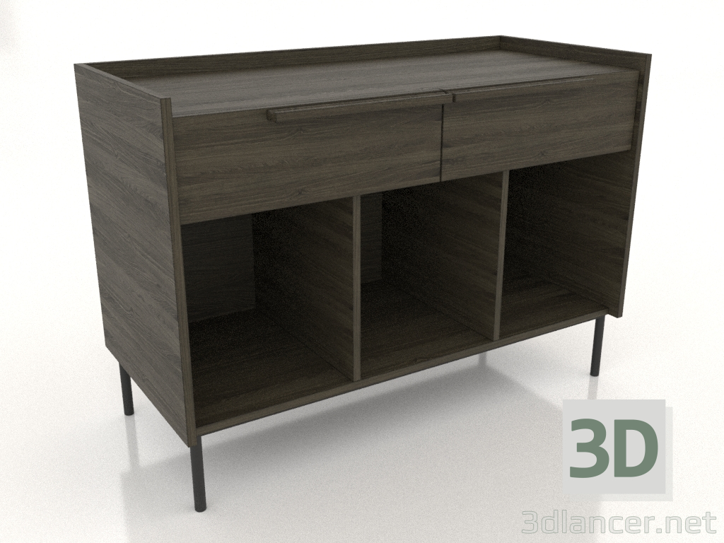 3d model Soporte universal para reproductor de vinilo 1000 mm (fresno nogal) - vista previa