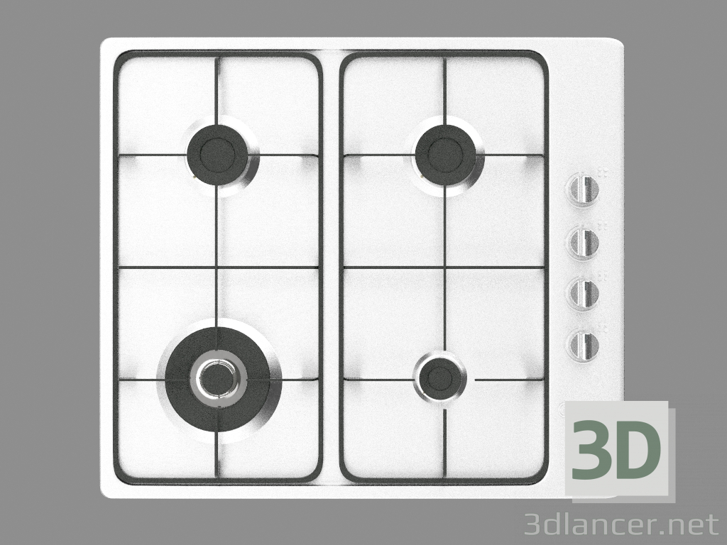 3 डी मॉडल निर्मित गैस hob (cooktop) PBH615B80A - पूर्वावलोकन