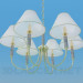 3d model Chandelier for five bulbs - preview