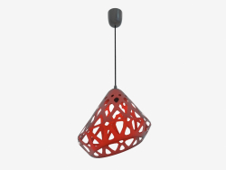 Lampe suspendue (fil noir orange foncé)