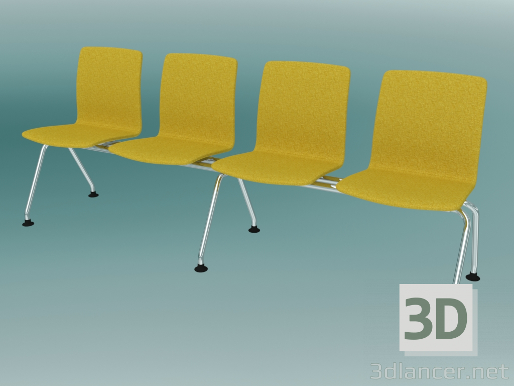 3d model Banco de cuatro plazas (K42L4) - vista previa