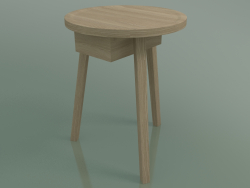 Table d'appoint avec tiroir (45, Rovere Sbiancato)