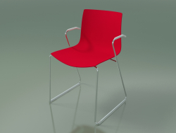 Silla 0287 (sobre rieles con reposabrazos, polipropileno PO00104)