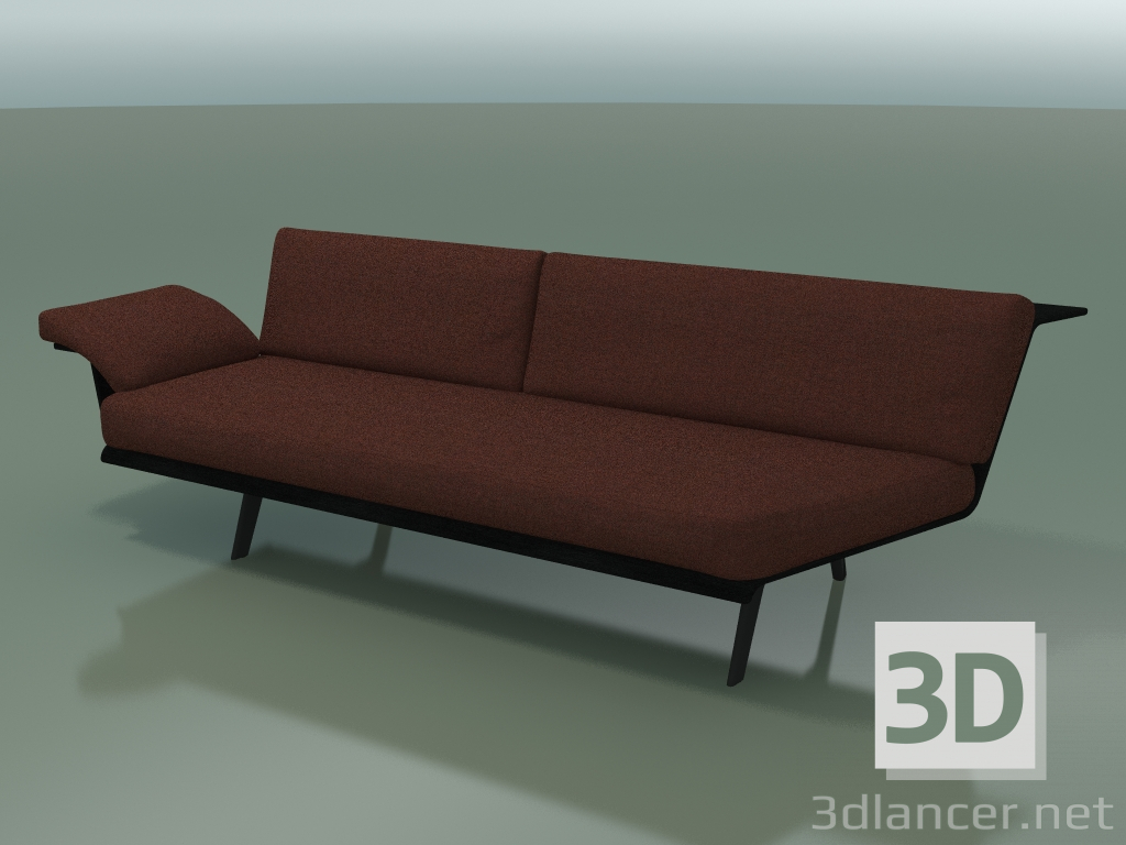 3D modeli Modül açısal çift Lounge 4413 (135 ° sol, Siyah) - önizleme